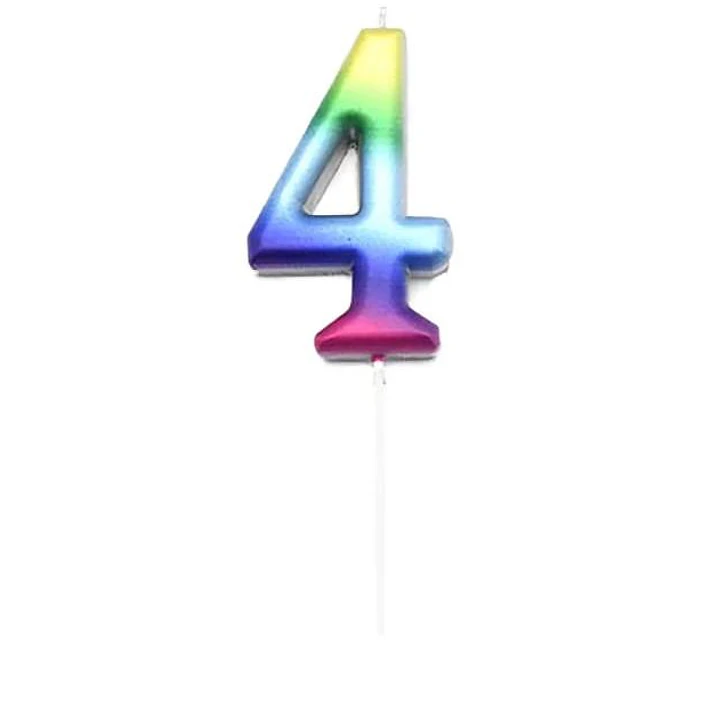 Vela multicolor numérica  2