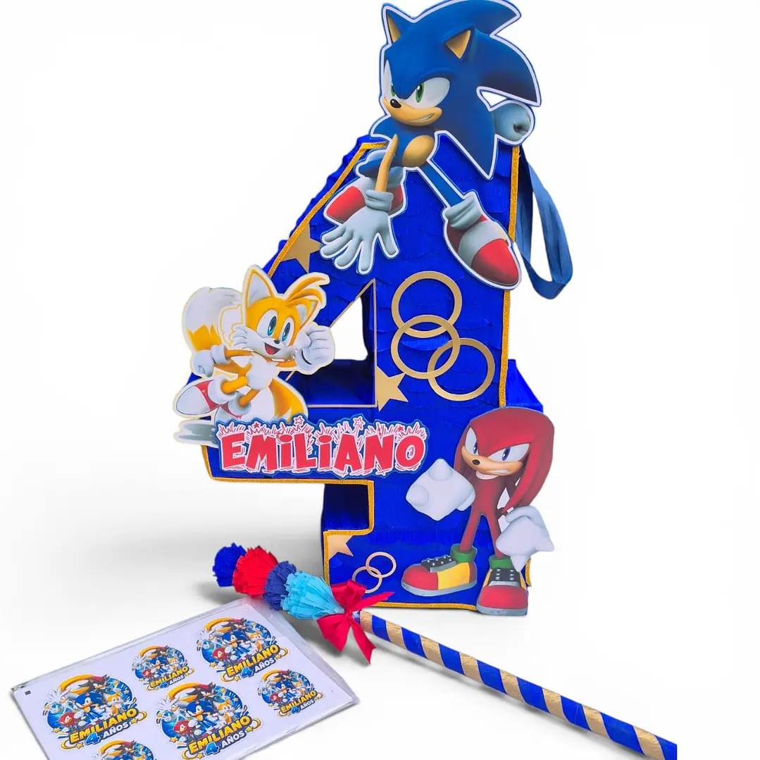 Piñata Sonic y sus amigos 60 cm 1