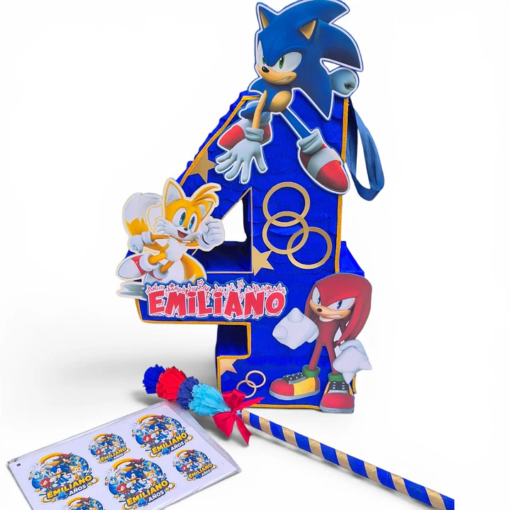 Piñata Sonic y sus amigos 60 cm 1