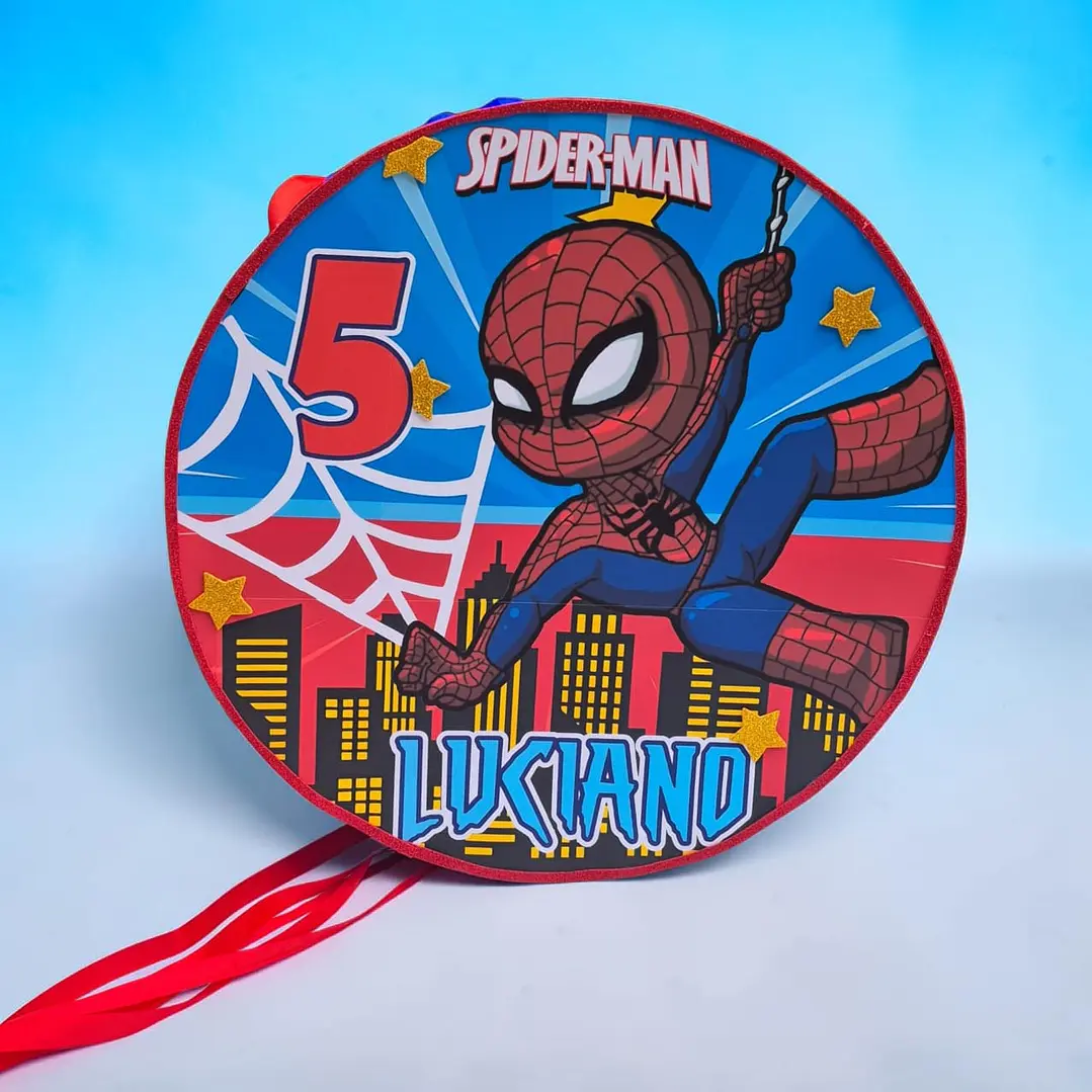 Piñata Spiderman circular 50cm personalizada 1