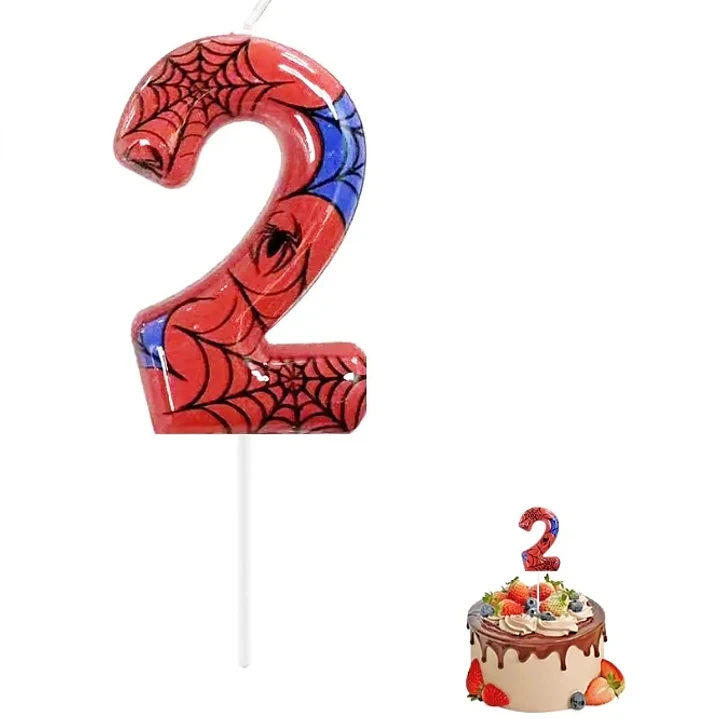 Vela Spiderman 9cm 2
