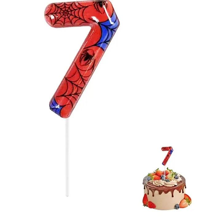 Vela Spiderman 9cm 7