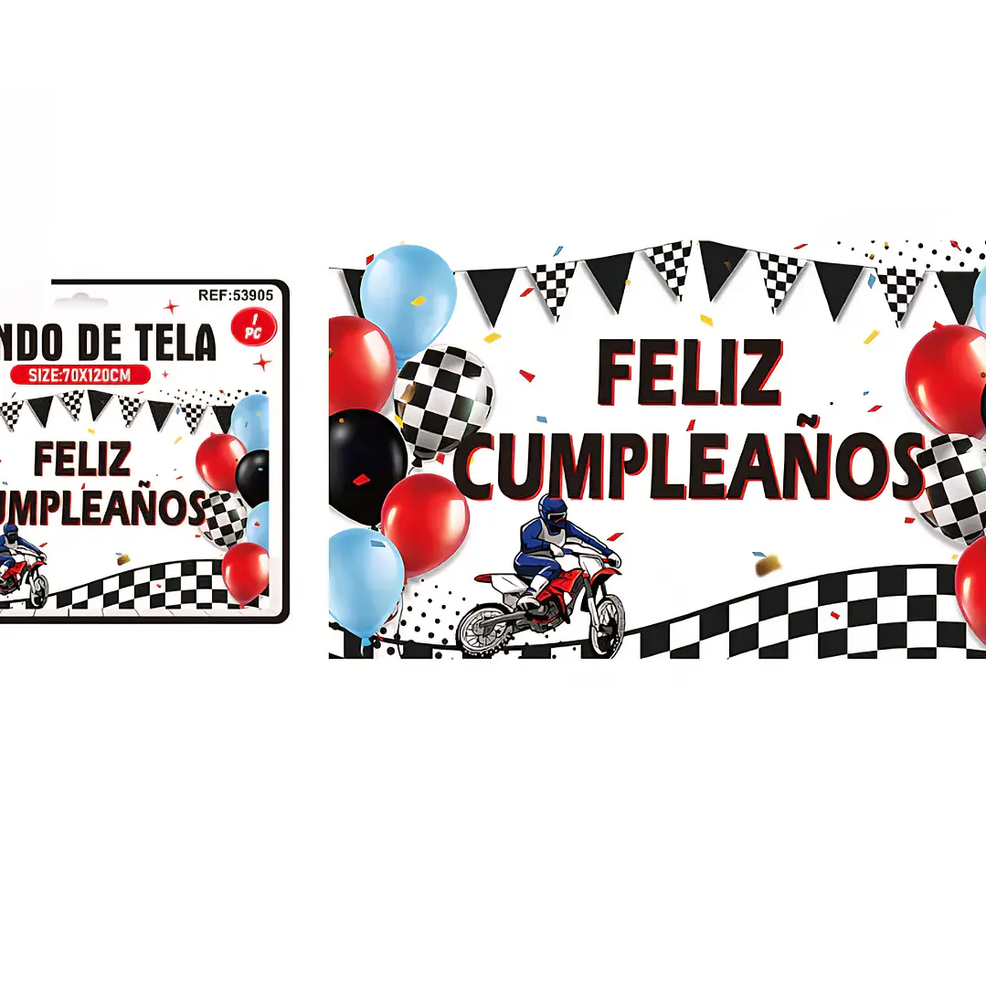 Fondo Tela Moto Carreras 120*70cm  1