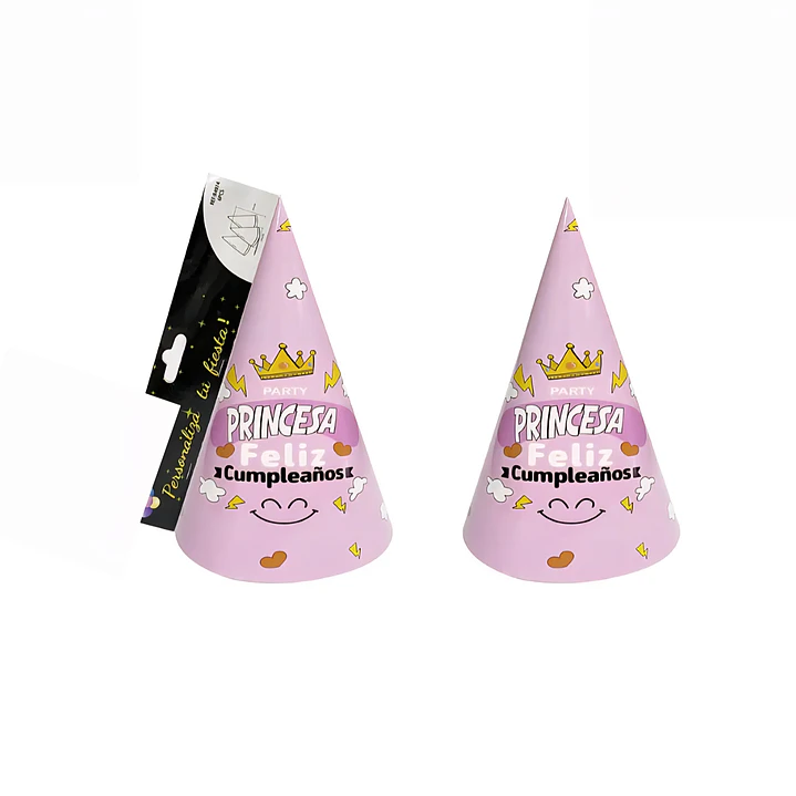 Gorro Princesas cumpleaños x6 1