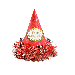 Gorro rojo feliz cumpleaños 