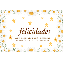 Tarjeta Felicidades