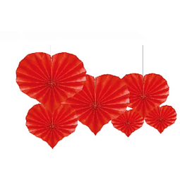 Decoración Abanicos corazones