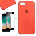 Carcasa Silicona Antideslizante Para iPhone 7 / 8 / Se 2020 / 2022 -  Lamina Vidrio Templado 