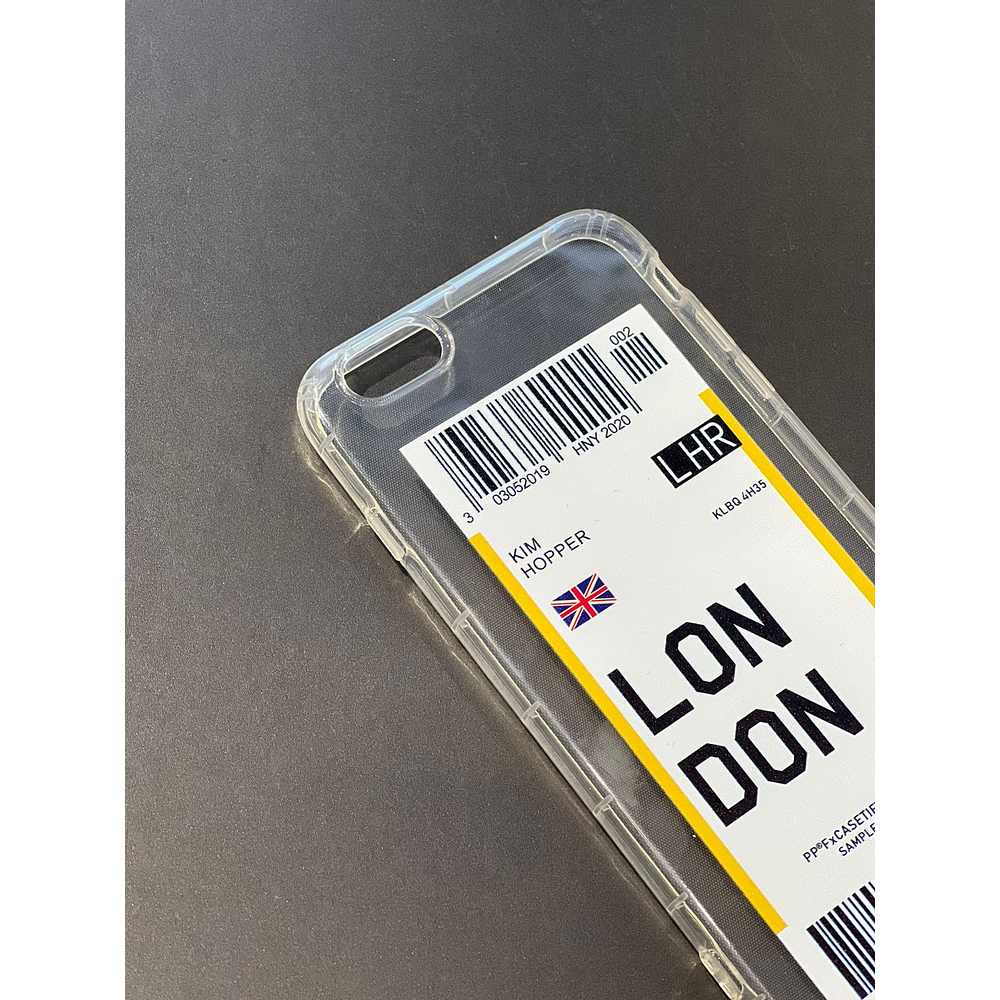 Carcasa Silicona Ticket De Avión Para iPhone 6 Plus