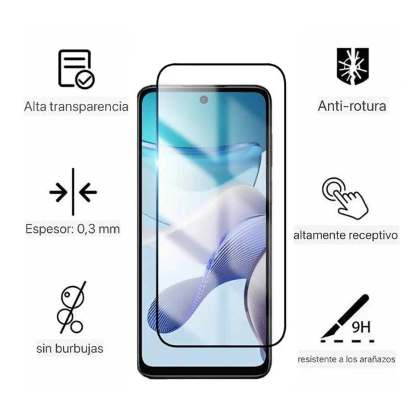  Lámina de Vidrio Completa Para Motorola G53 5G 2