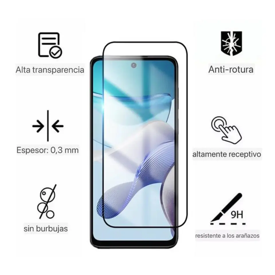  Lámina de Vidrio Completa Para Motorola G53 5G 2