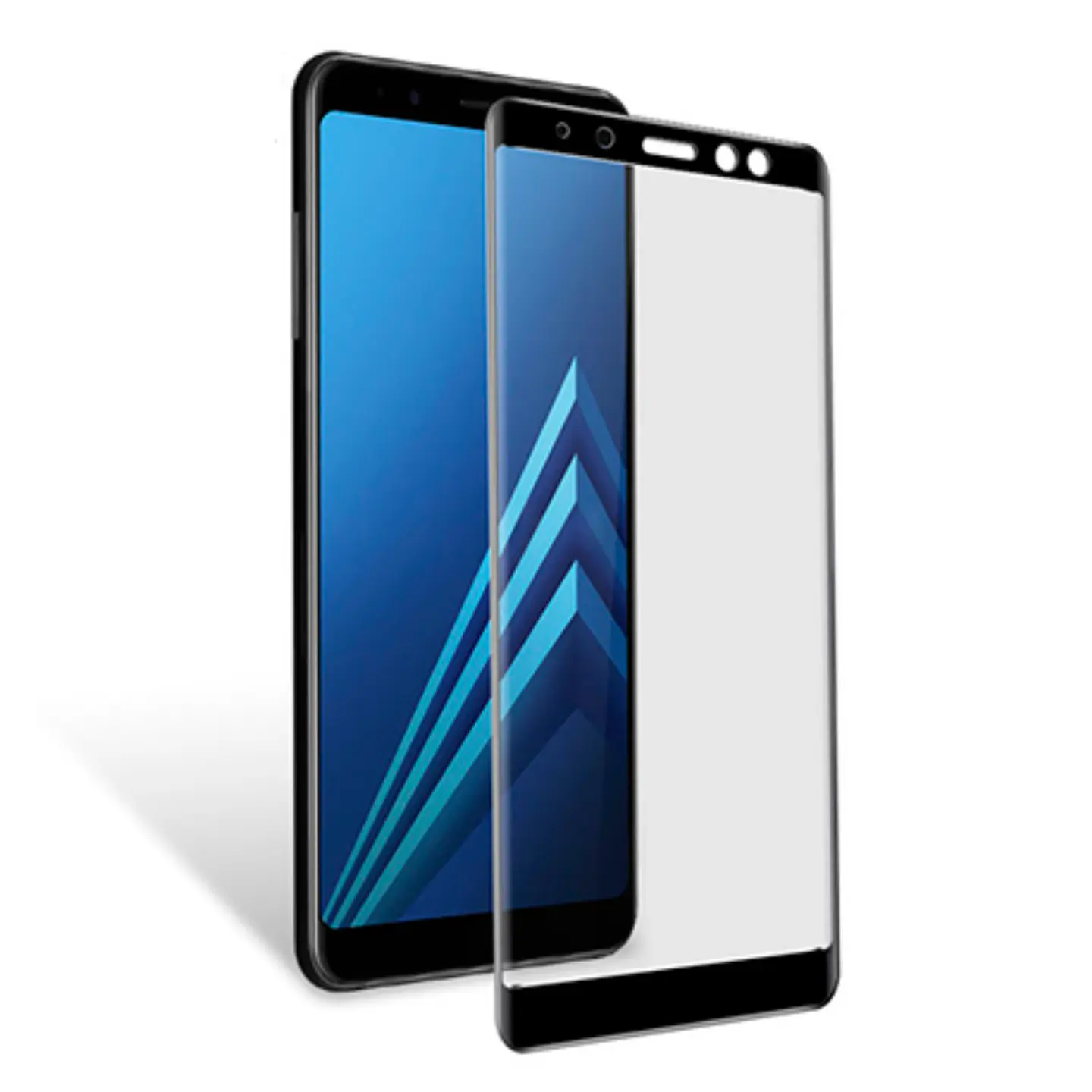 Lamina de Vidrio Completa Para Samsung A8 Plus 1