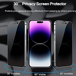 iPhone 14 Pro  - Lamina Anti - Espia Vidrio Templado