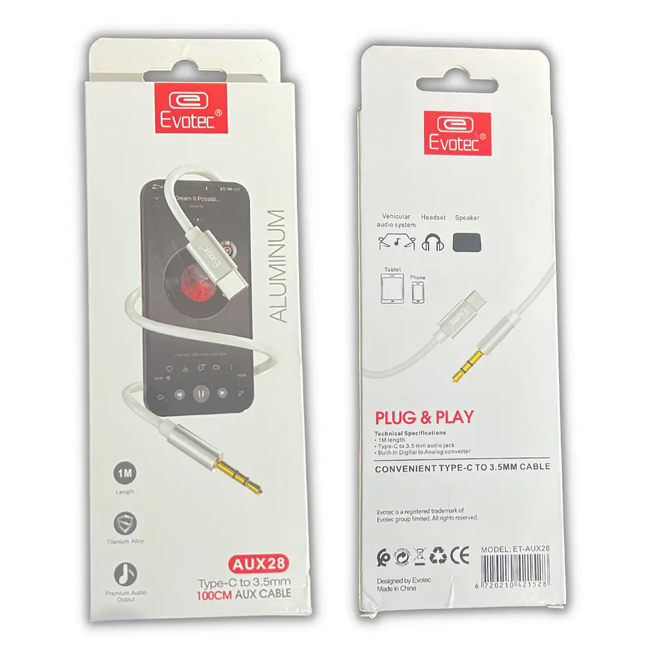 Cable Auxiliar Conversor Tipo C A Jack 3.5 mm  1