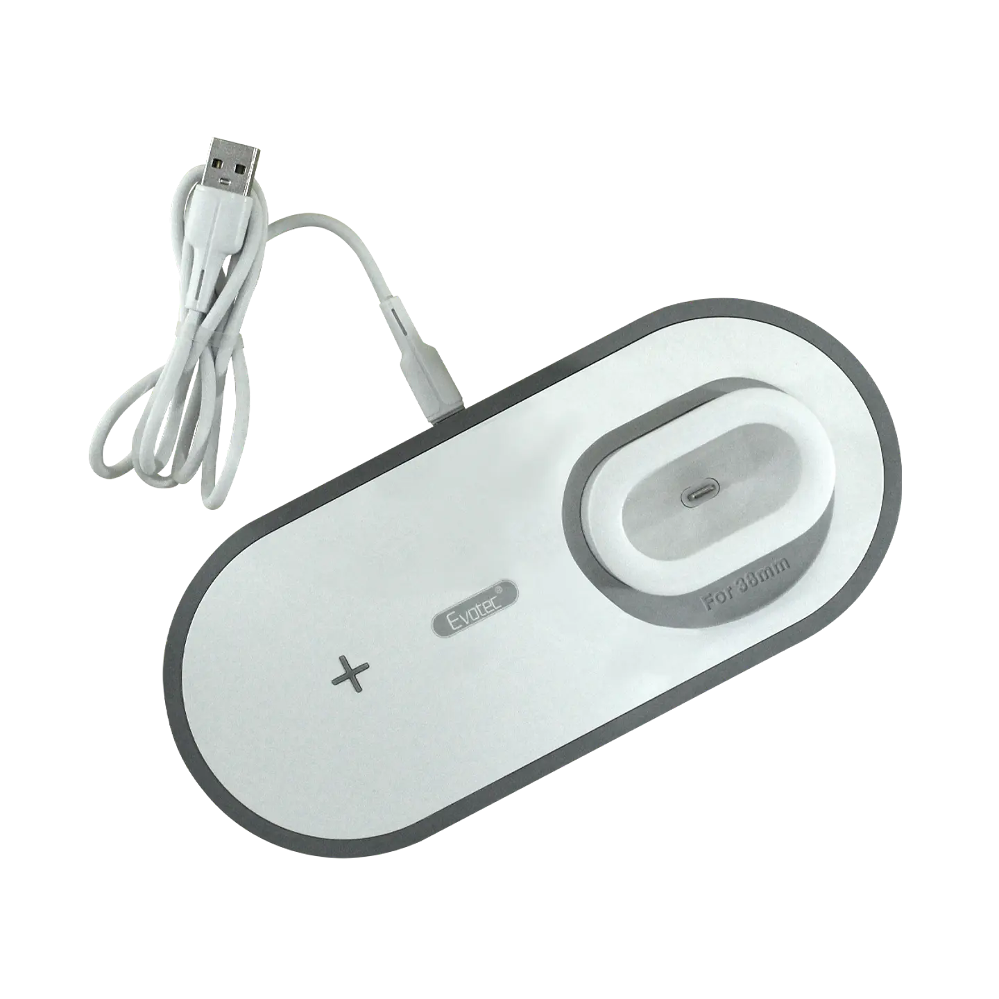 Cargador Inalambrico 3 en 1 Evotec 10w -  Celular, audifonos y Smart Watch  3