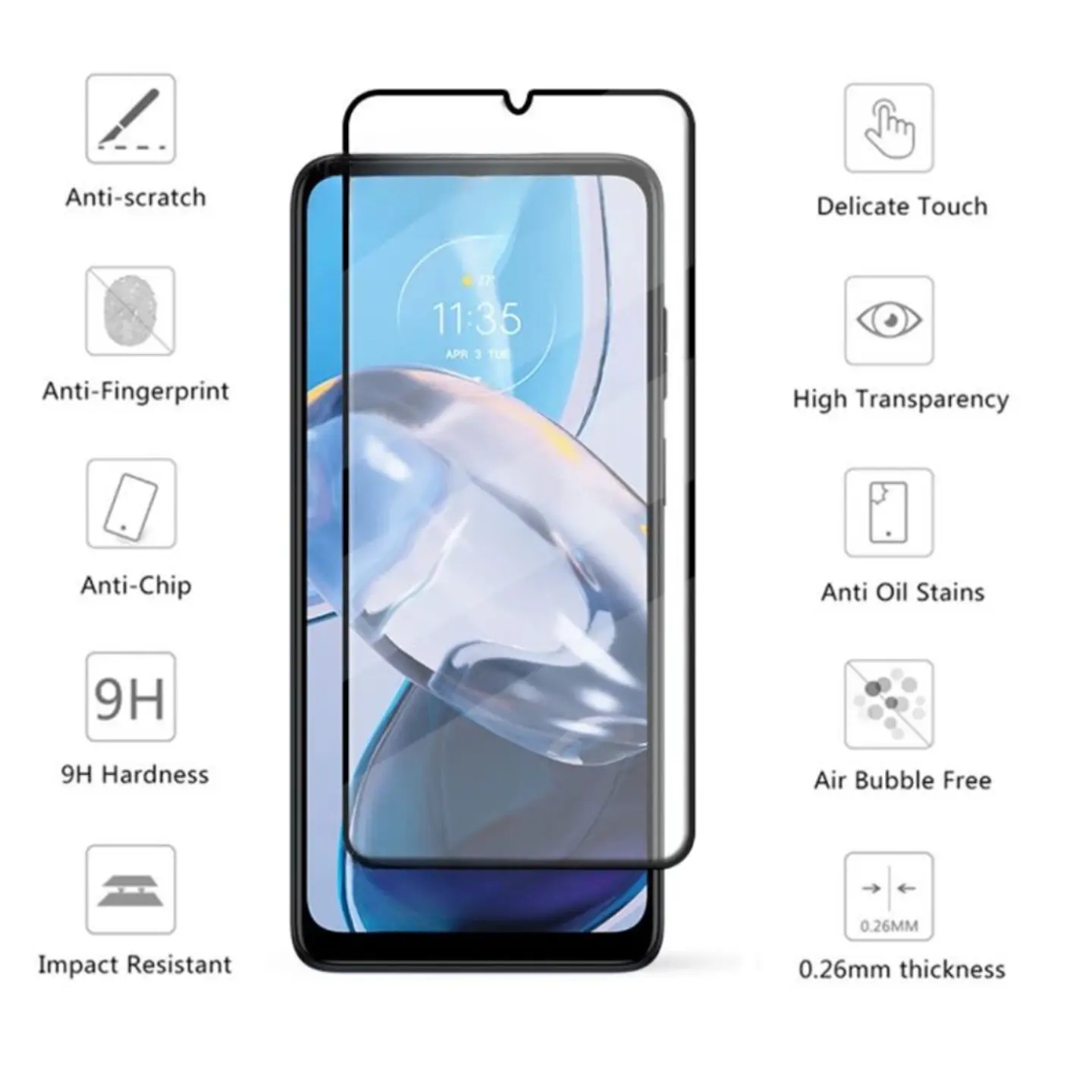  Lámina de vidrio Completa Para Motorola E22i  2