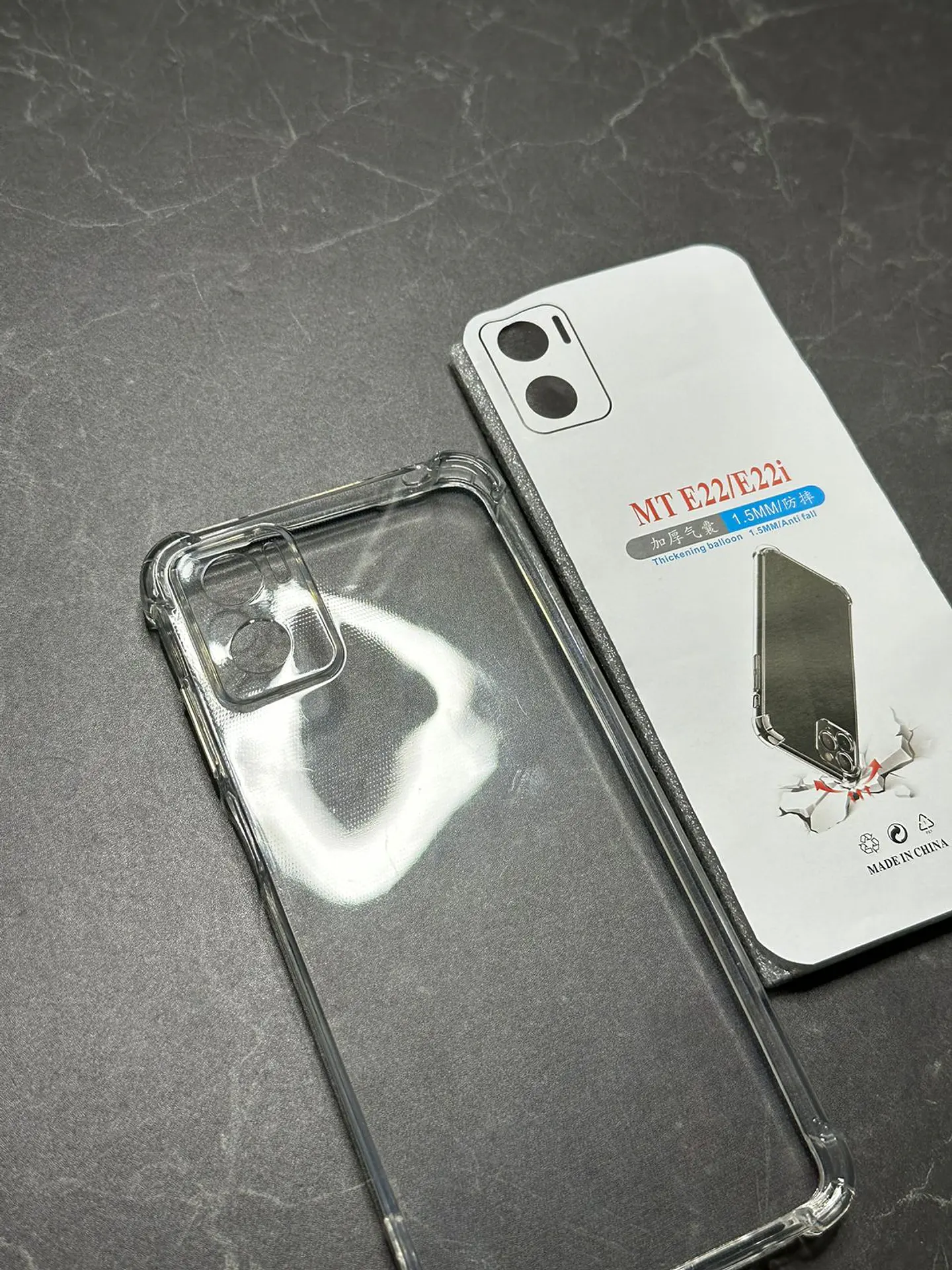 Carcasa Transparente Reforzado + Lamina Vidrio Templado Para Motorola E22i 3