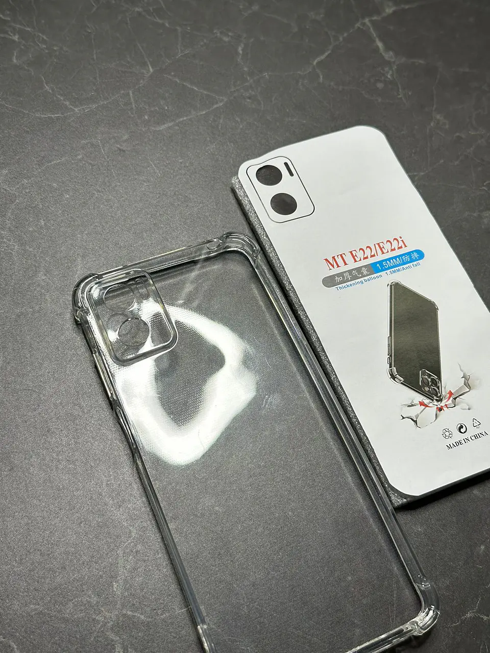 Carcasa Transparente Reforzado + Lamina Vidrio Templado Para Motorola E22i 3