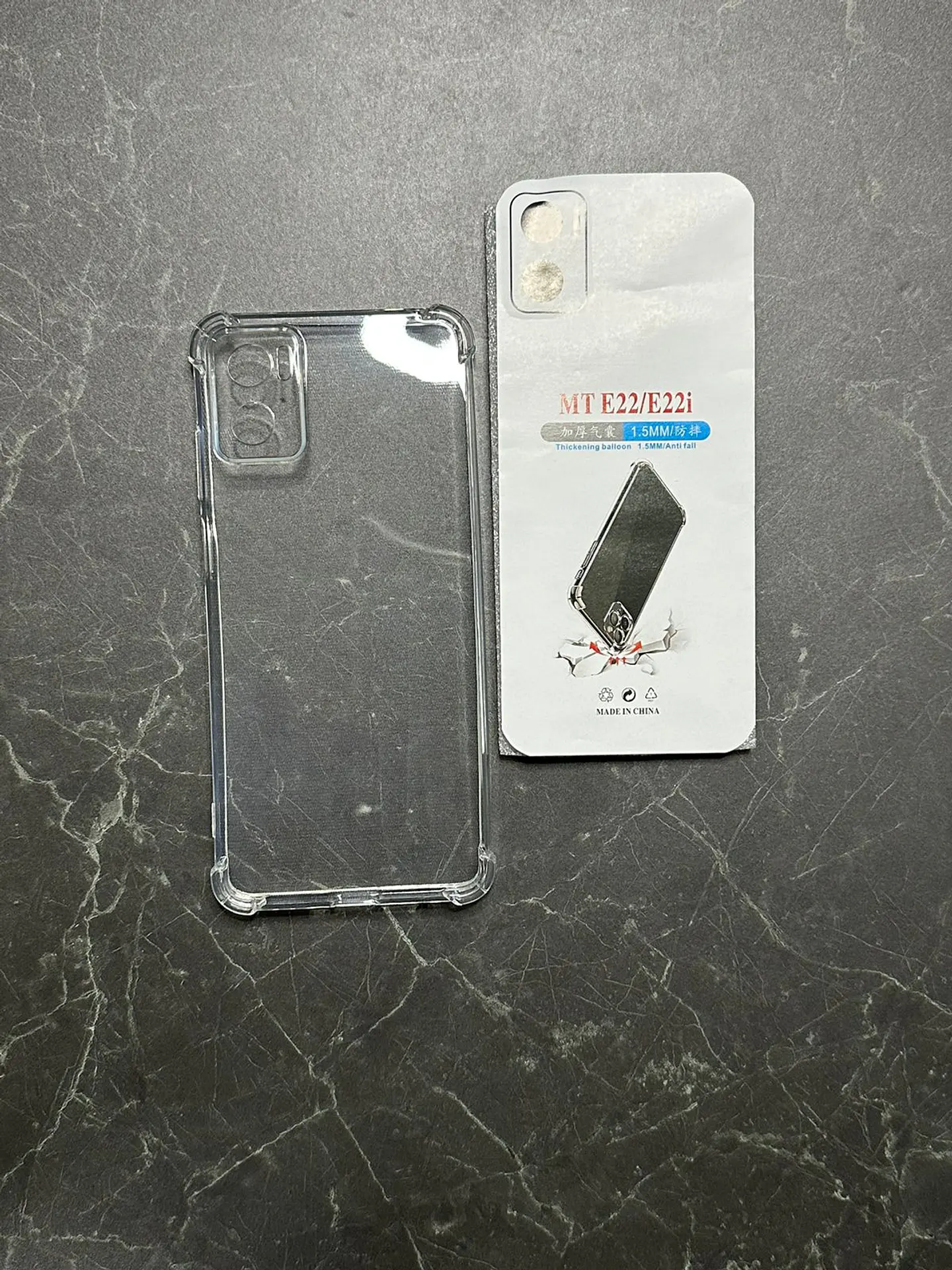 Carcasa Transparente Reforzado + Lamina Vidrio Templado Para Motorola E22i 2