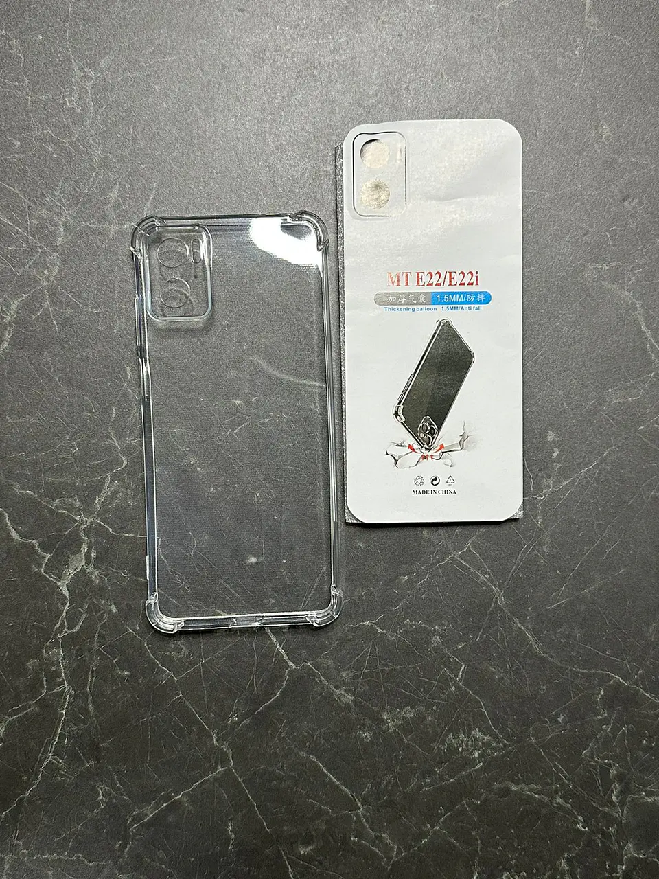 Carcasa Transparente Reforzado + Lamina Vidrio Templado Para Motorola E22i 2
