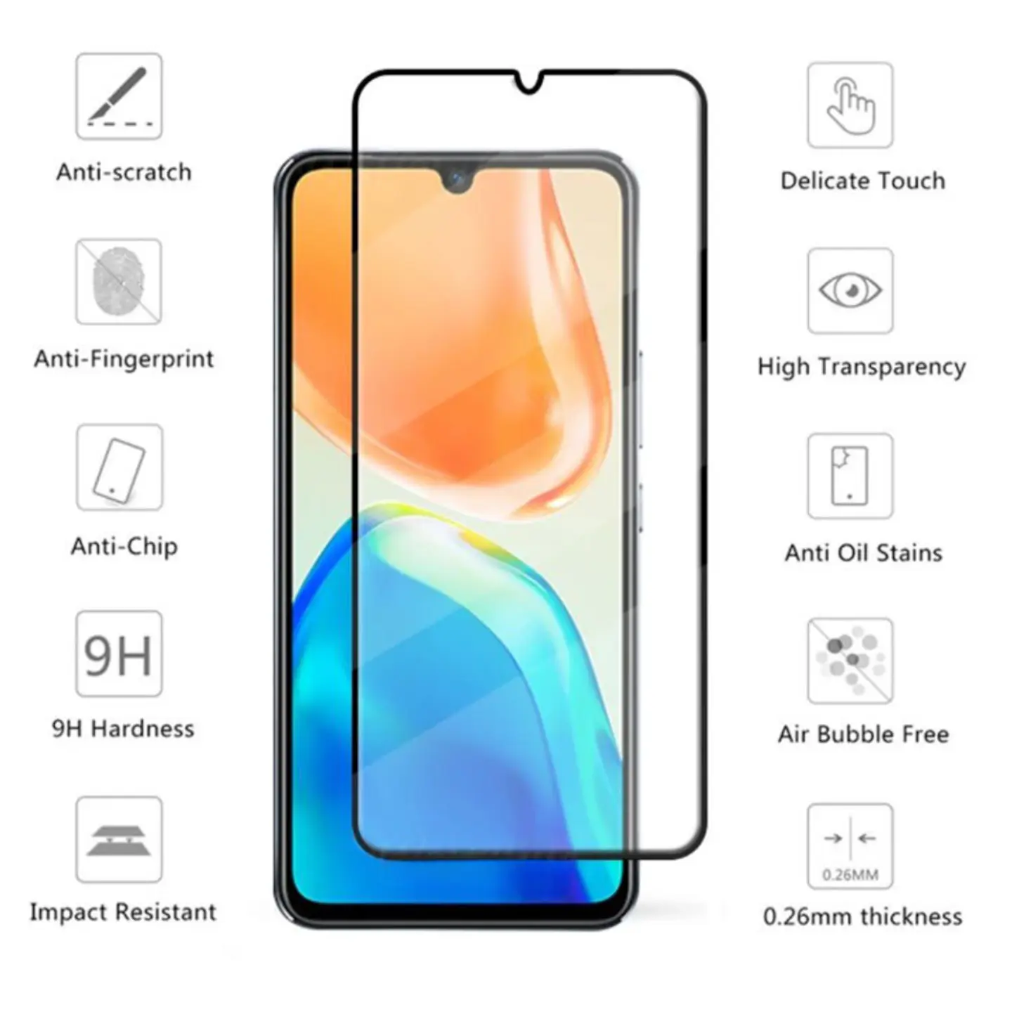  Lámina de vidrio Completa Para Vivo V25 2