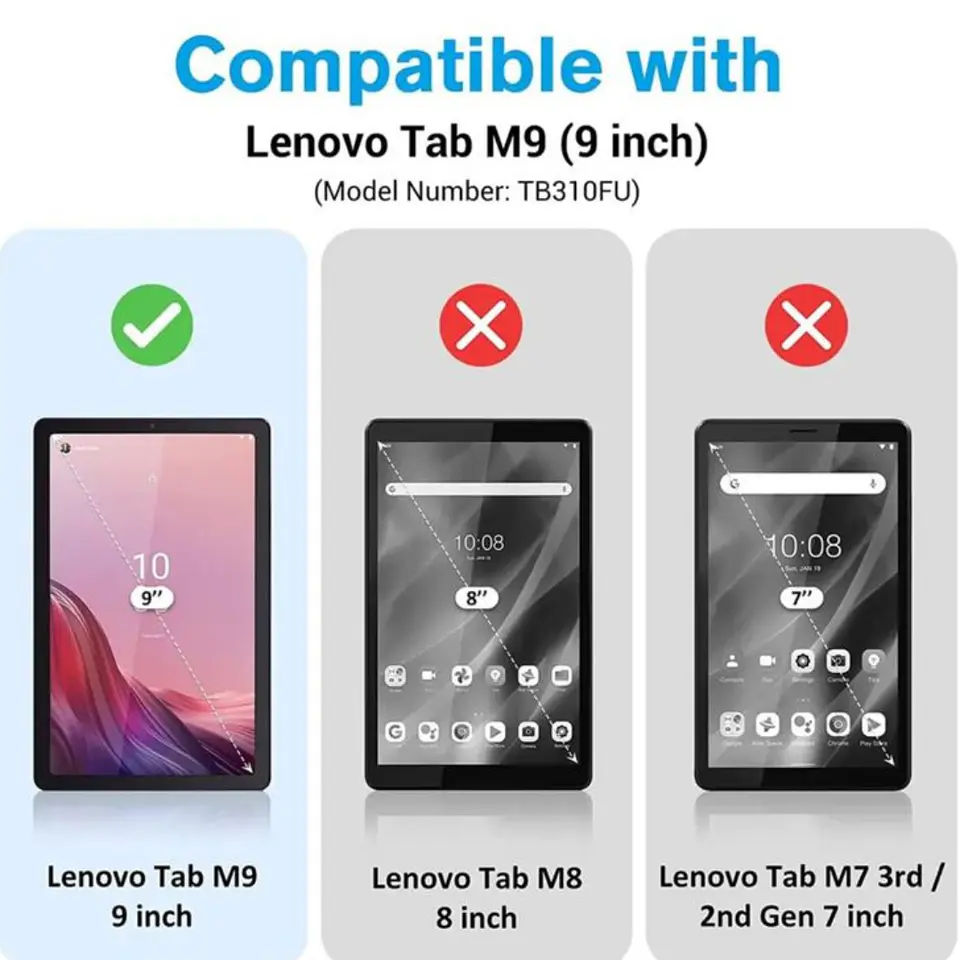 Lamina Mica Vidrio Templado Para Lenovo M9 TB-310 4