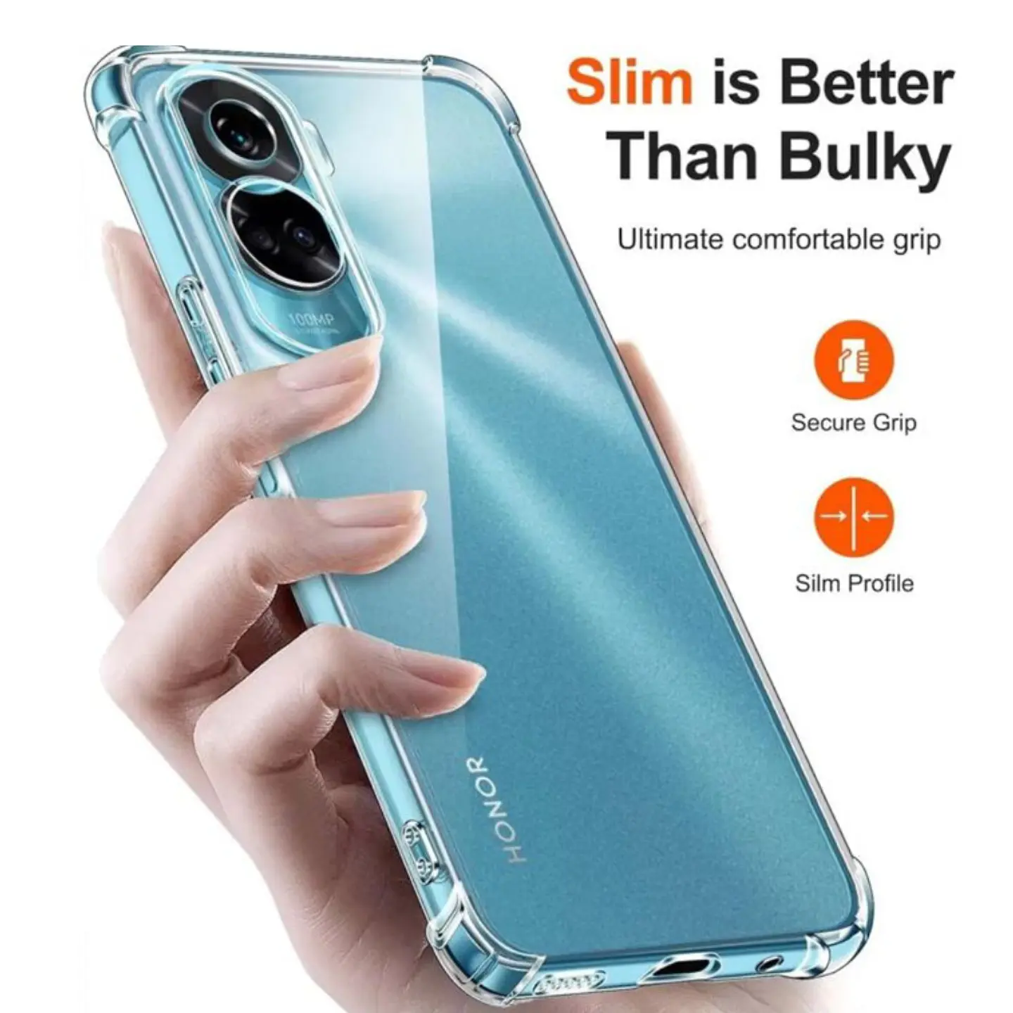 Carcasa Transparente Reforzado Para Honor 90 Lite 4