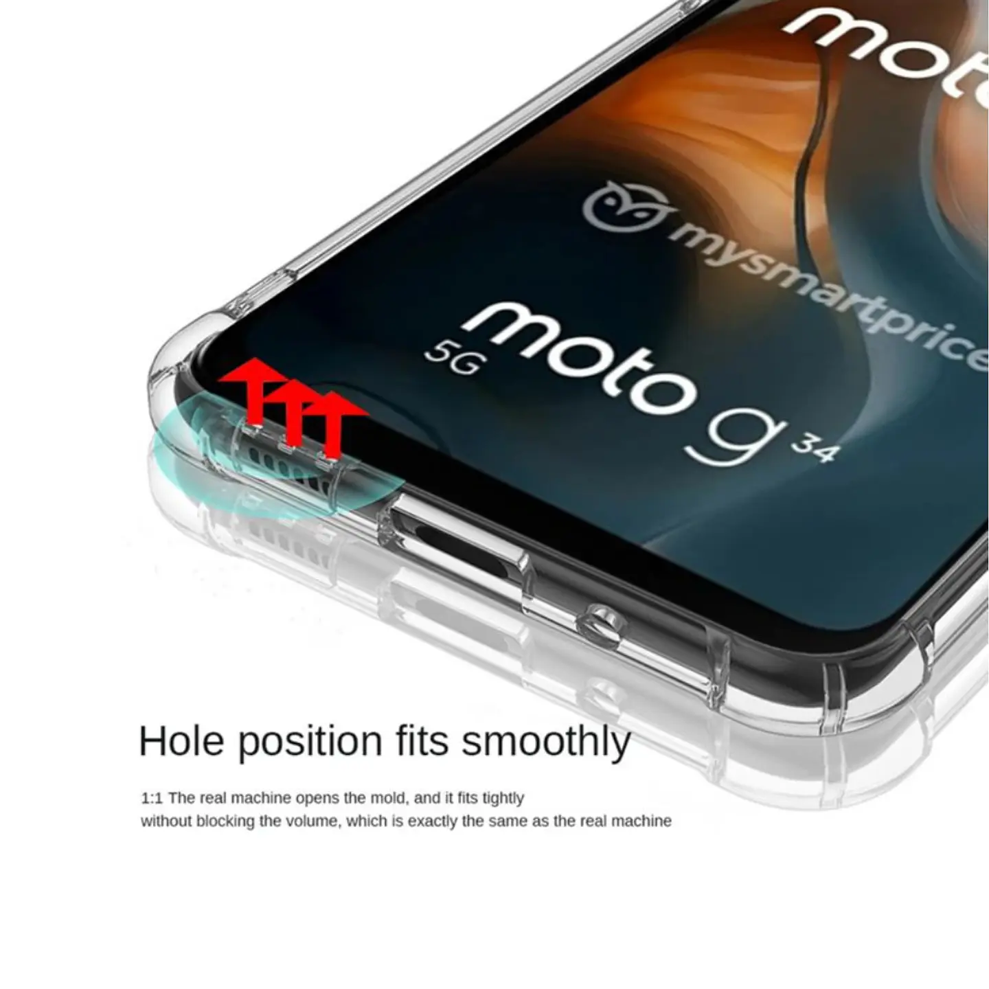 Carcasa Transparente Reforzado Para Motorola G34 2