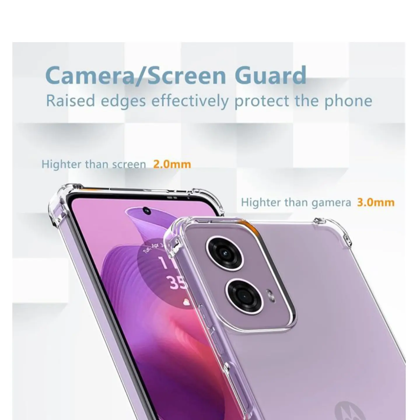 Carcasa Transparente Reforzado Para Motorola G24 Power 5