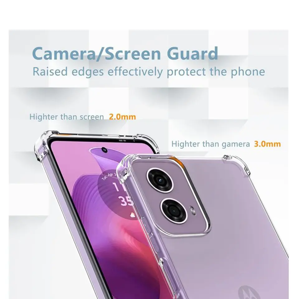 Carcasa Transparente Reforzado Para Motorola G24 Power 5