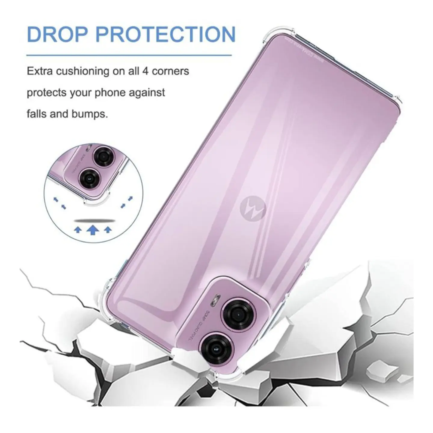 Carcasa Transparente Reforzado Para Motorola G24 Power 2