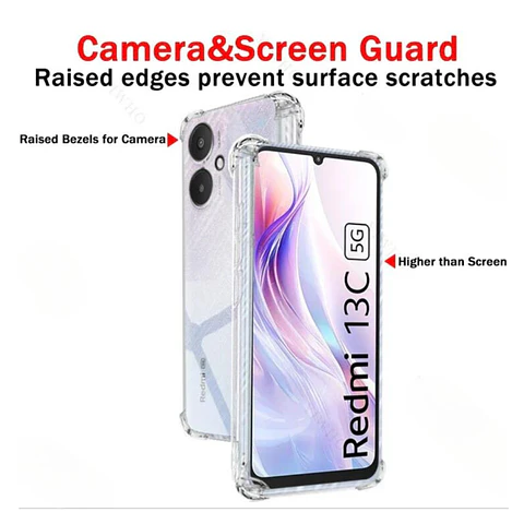 Carcasa Transparente Reforzado Para Xiaomi Redmi 13C 5G