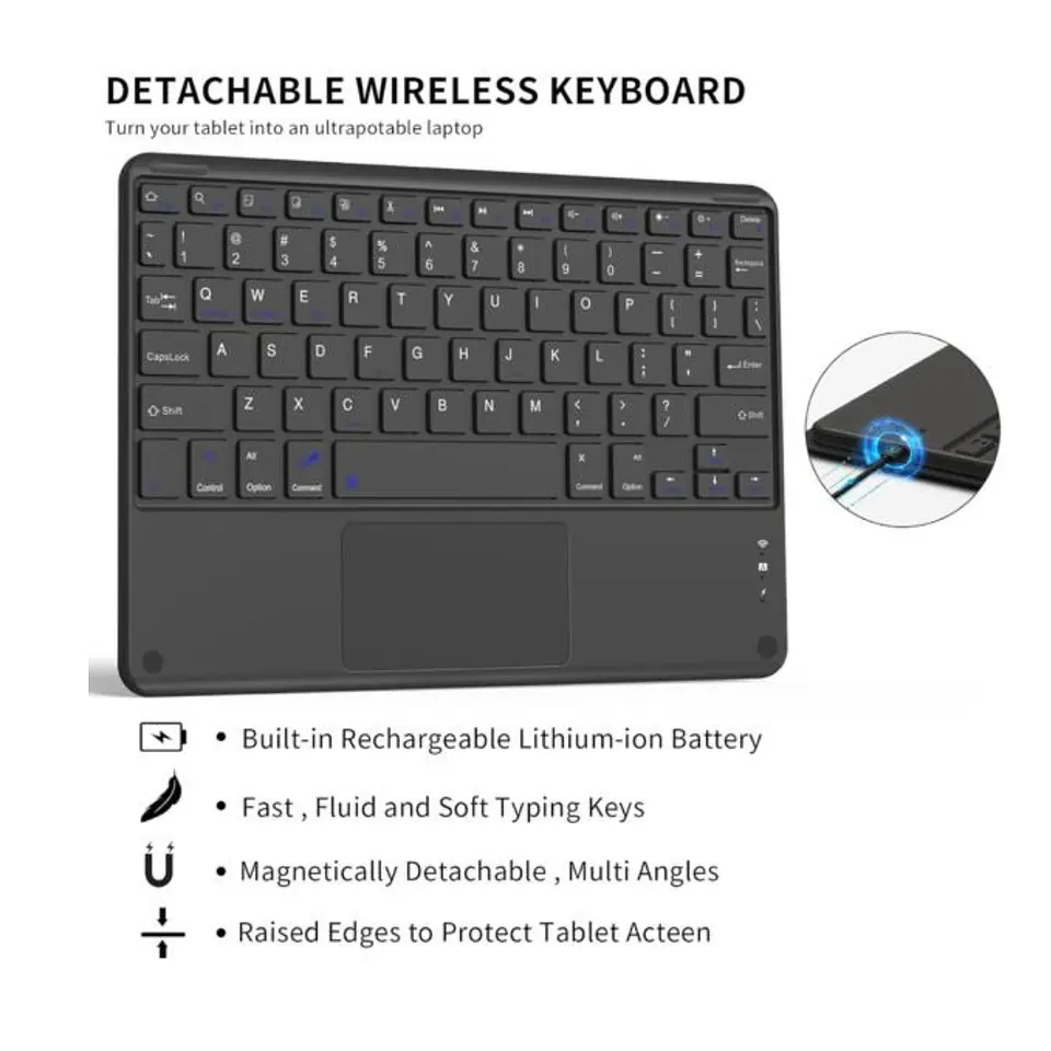 Funda Con Teclado Español Touchpad Para iPad 10.2 7ma / 8va y 9na Generación  6