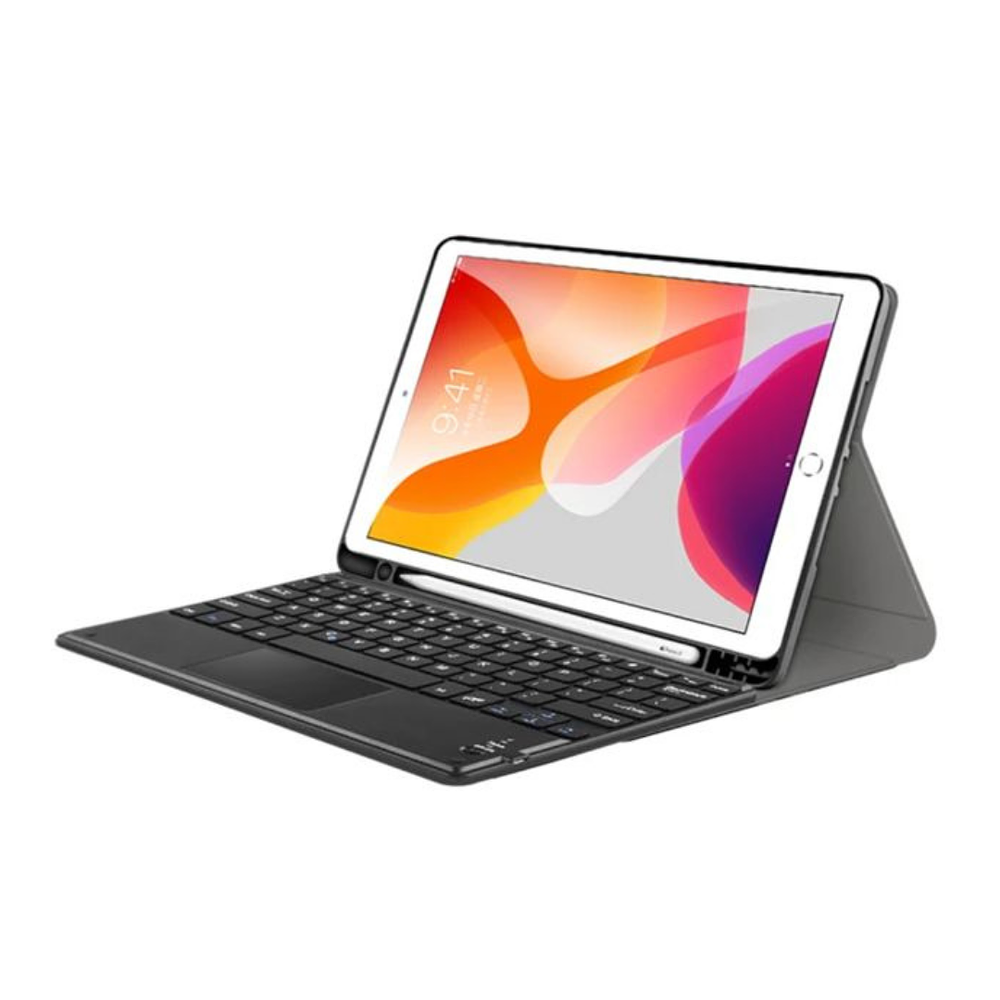 Funda + Teclado y Touchpad (mouse) - iPad 9.7 Con Ranura Para Apple Pencil