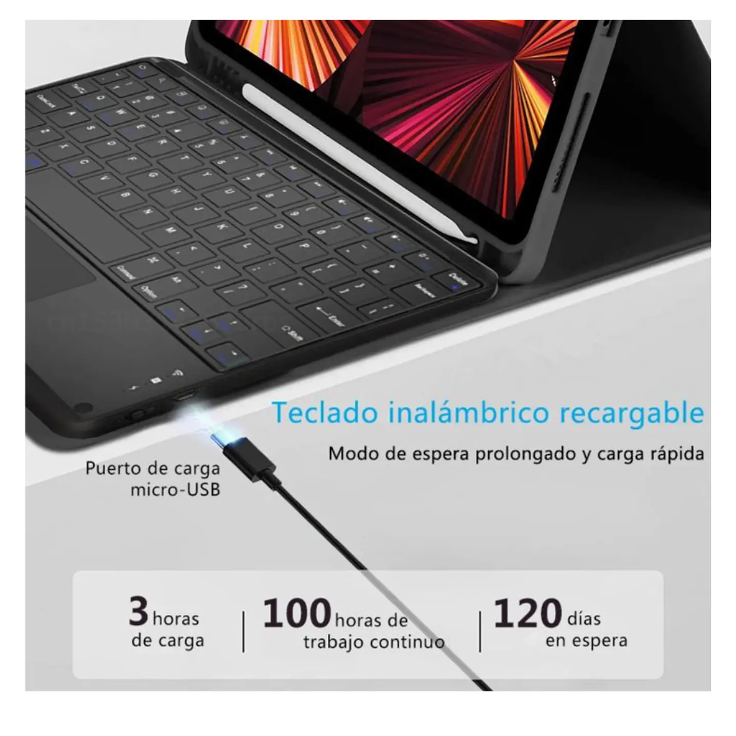 Funda Con Teclado Español Touchpad Para iPad 10ma Generación 10.9 2022 9