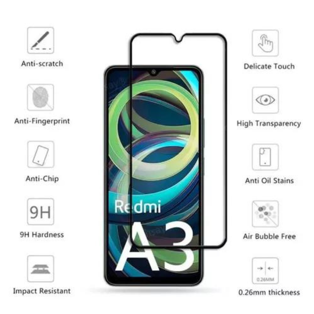 Lamina mica de vidrio templado para Xiaomi Redmi A3 