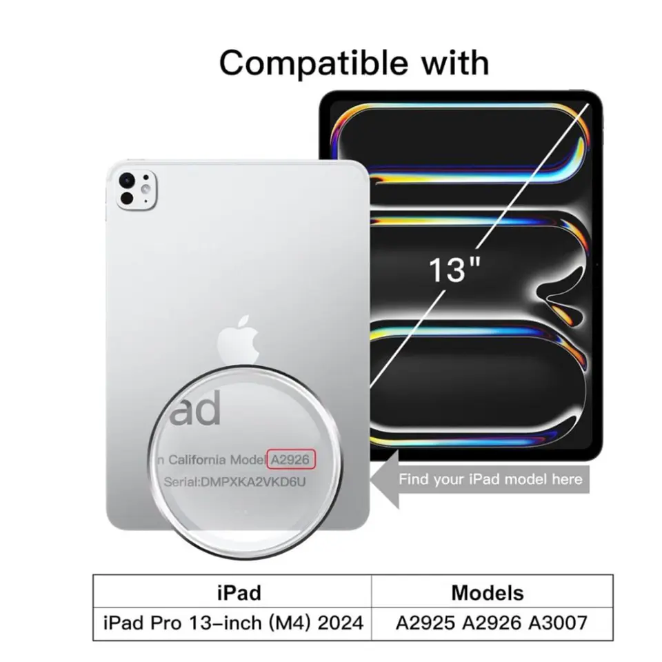 Funda Smart Cover Con Ranura Para iPad Pro 13 M4 2