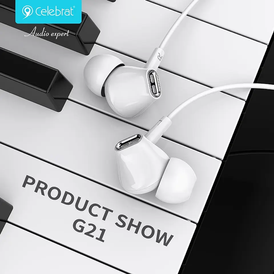 Audifonos con Micrófono Celebrat Bass G21 Jack  6