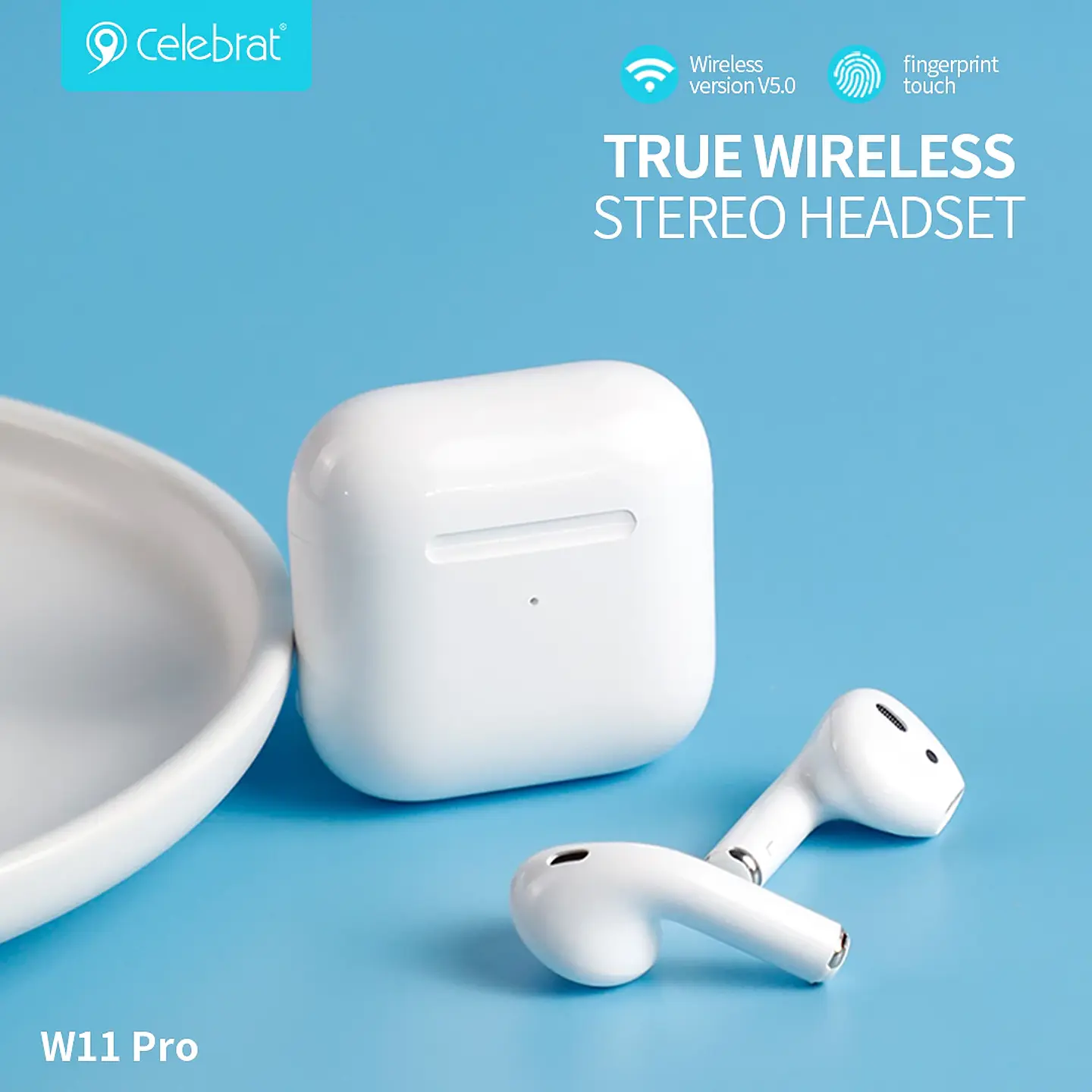Audífonos inalámbricos Celebrat W11 Pro 4