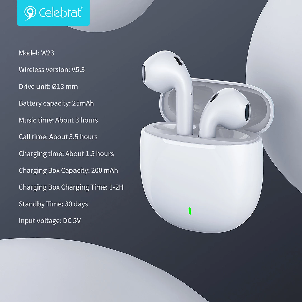 Audífonos inalámbricos Celebrat W23