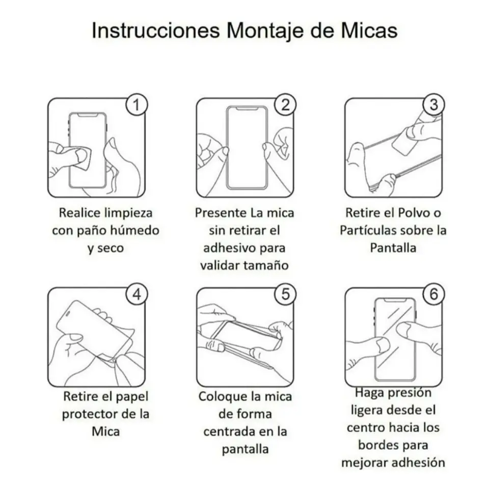 Lámina de Vidrio Completa Para Motorola G24 3