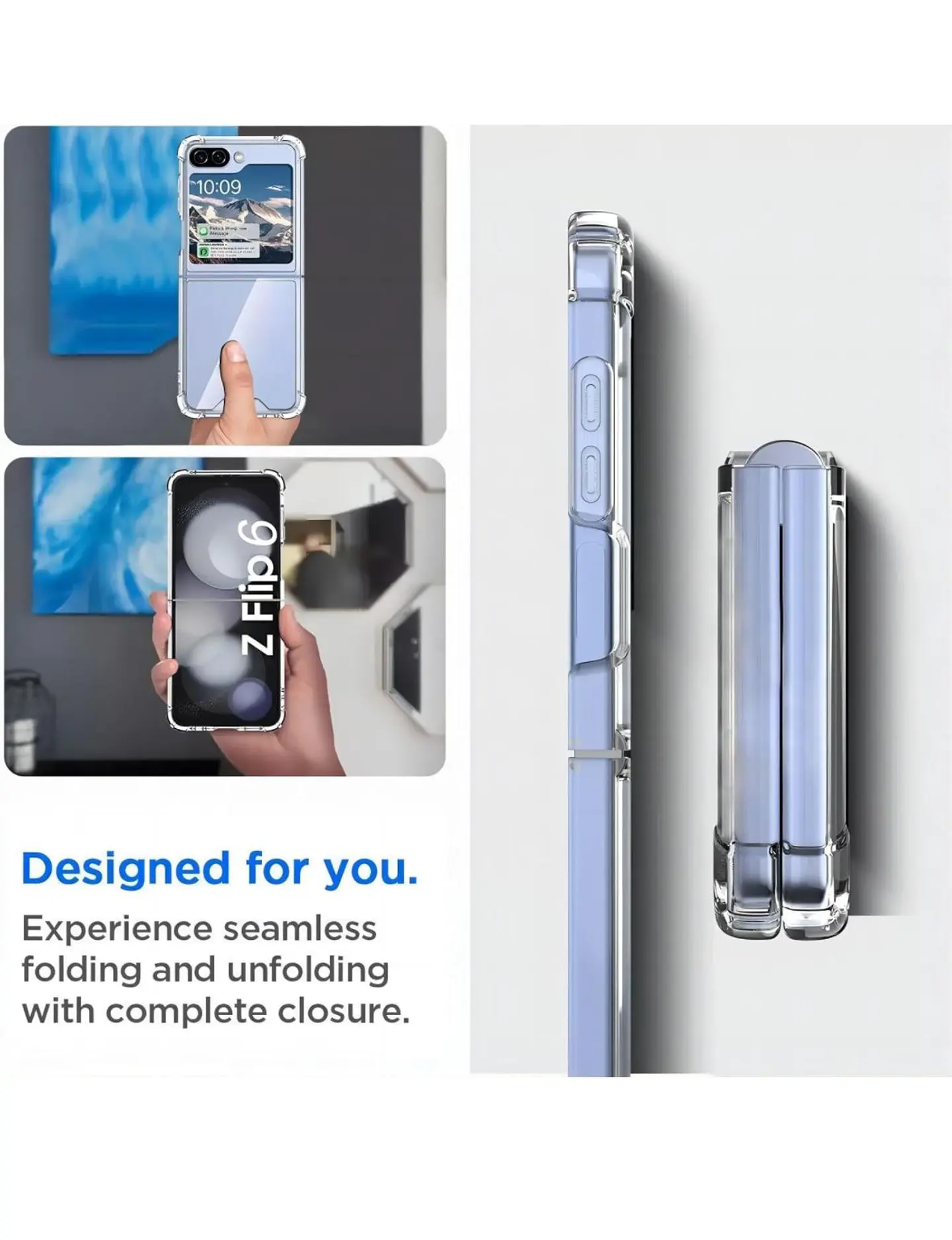 Carcasa Transparente Reforzado Para Samsung Galaxy Z Flip 6 5