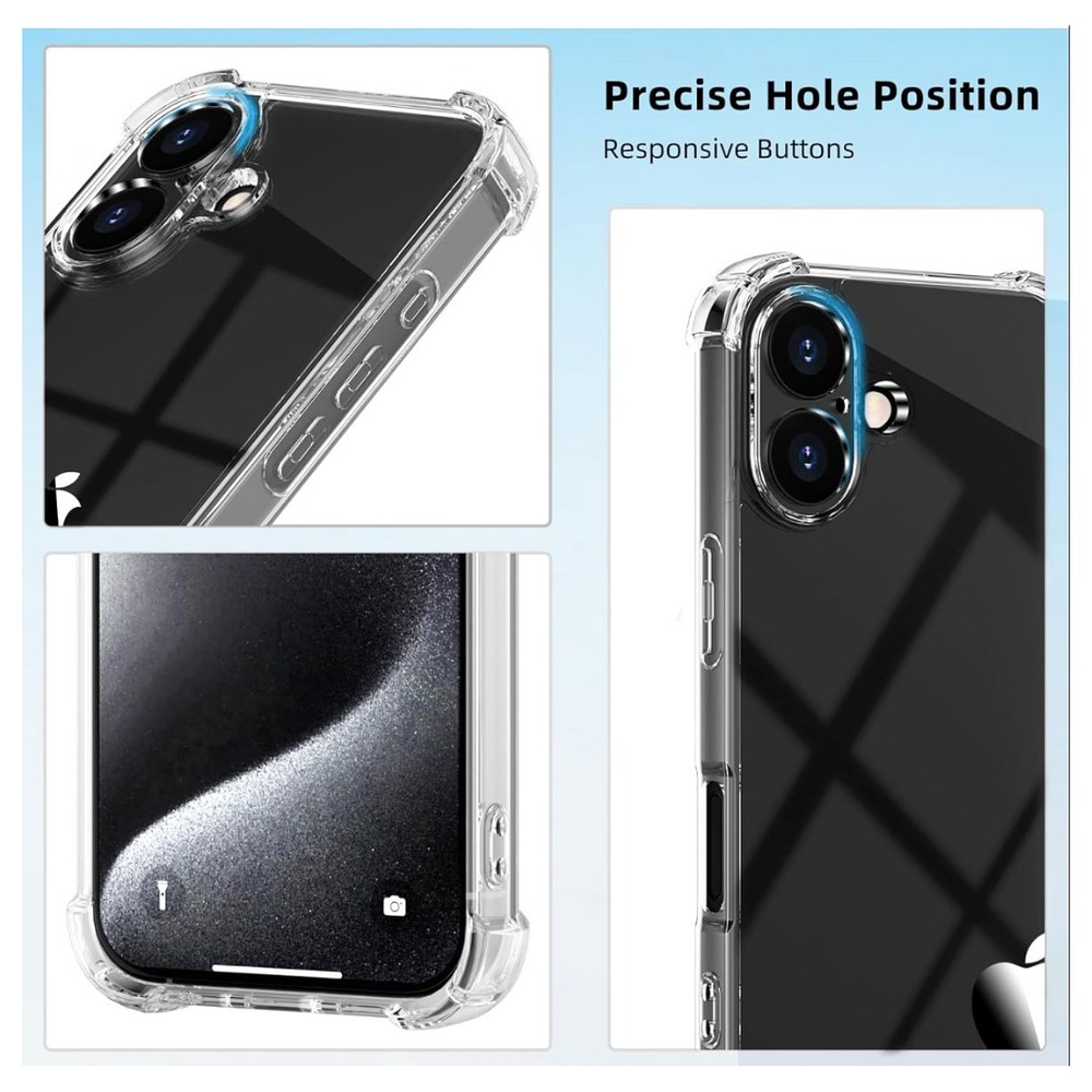 arcasa Transparente Con Protección Cámara Para iPhone 16 Plus