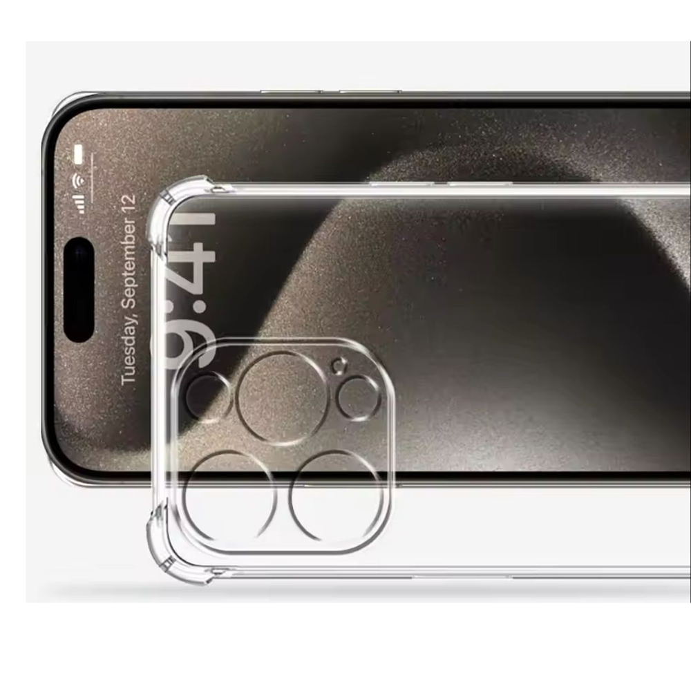 Carcasa Transparente Con Protección Cámara Para iPhone 16 Pro 