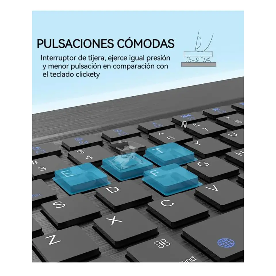 Teclado Bluetooth Inalámbrico 11 pulgadas Español Para iPad/Tablet/iPhone 5