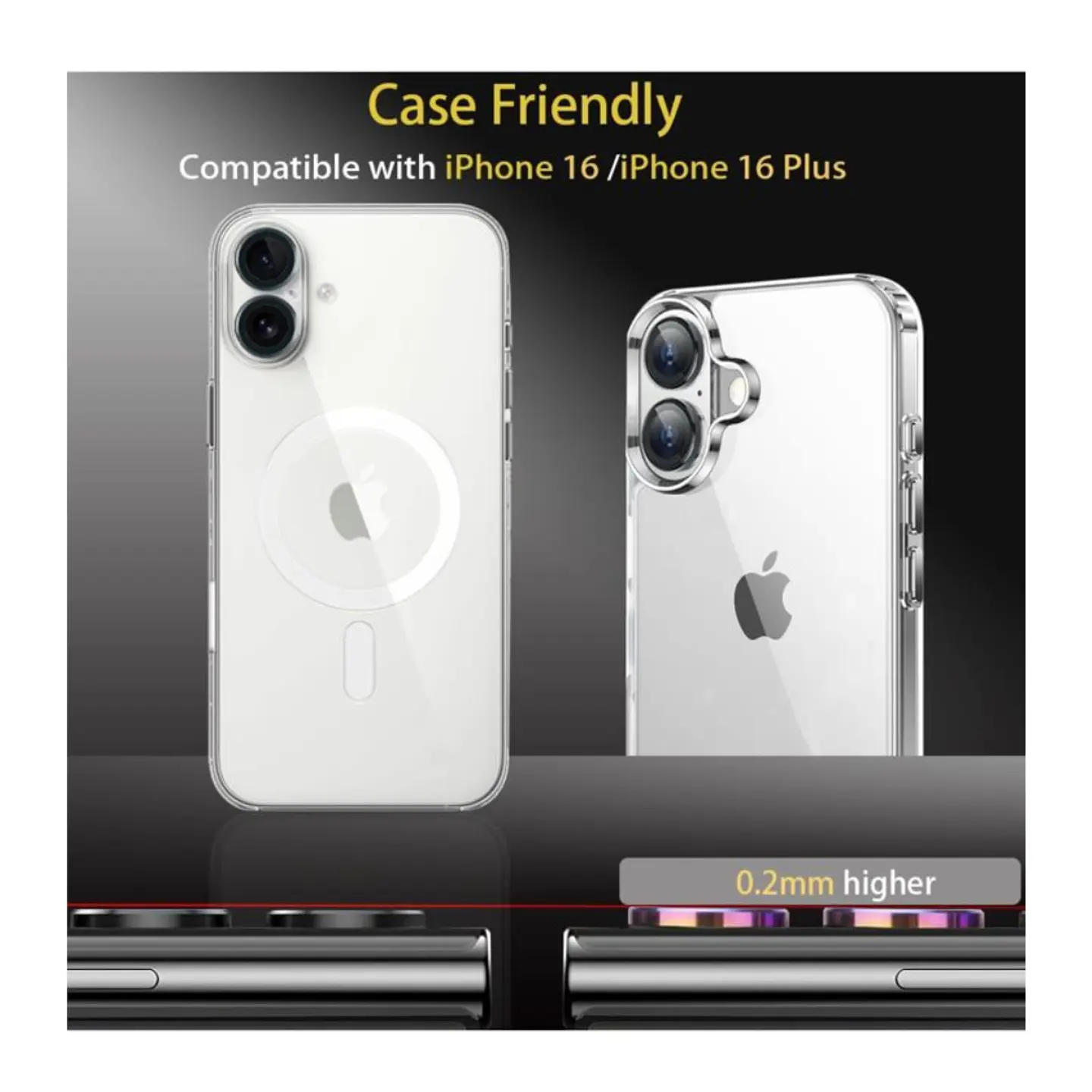 Protector De Cámara Color Para iPhone 16 Plus 4