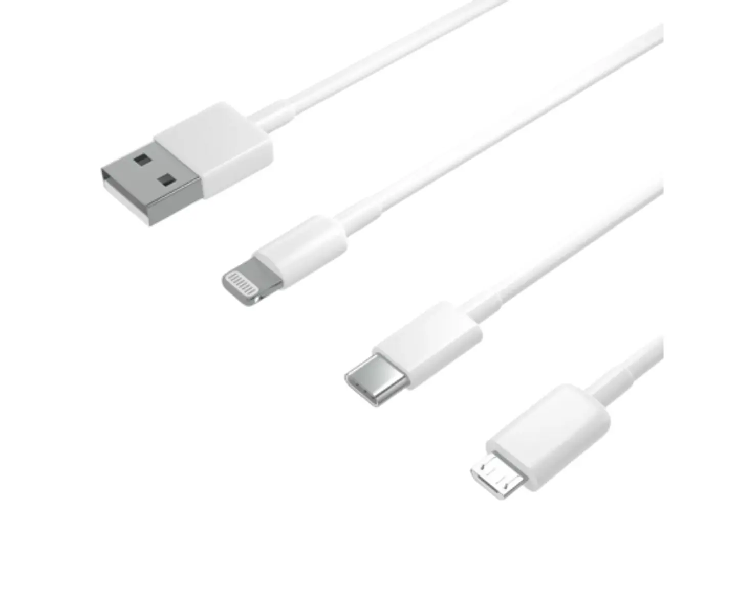 Cable Multicargador USB Carga Rápida 3 En 1 1