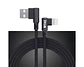 CABLE USB-LIGHTNING REFORZADO 90° L CARGA RAPIDA 2.4A - Miniatura 1