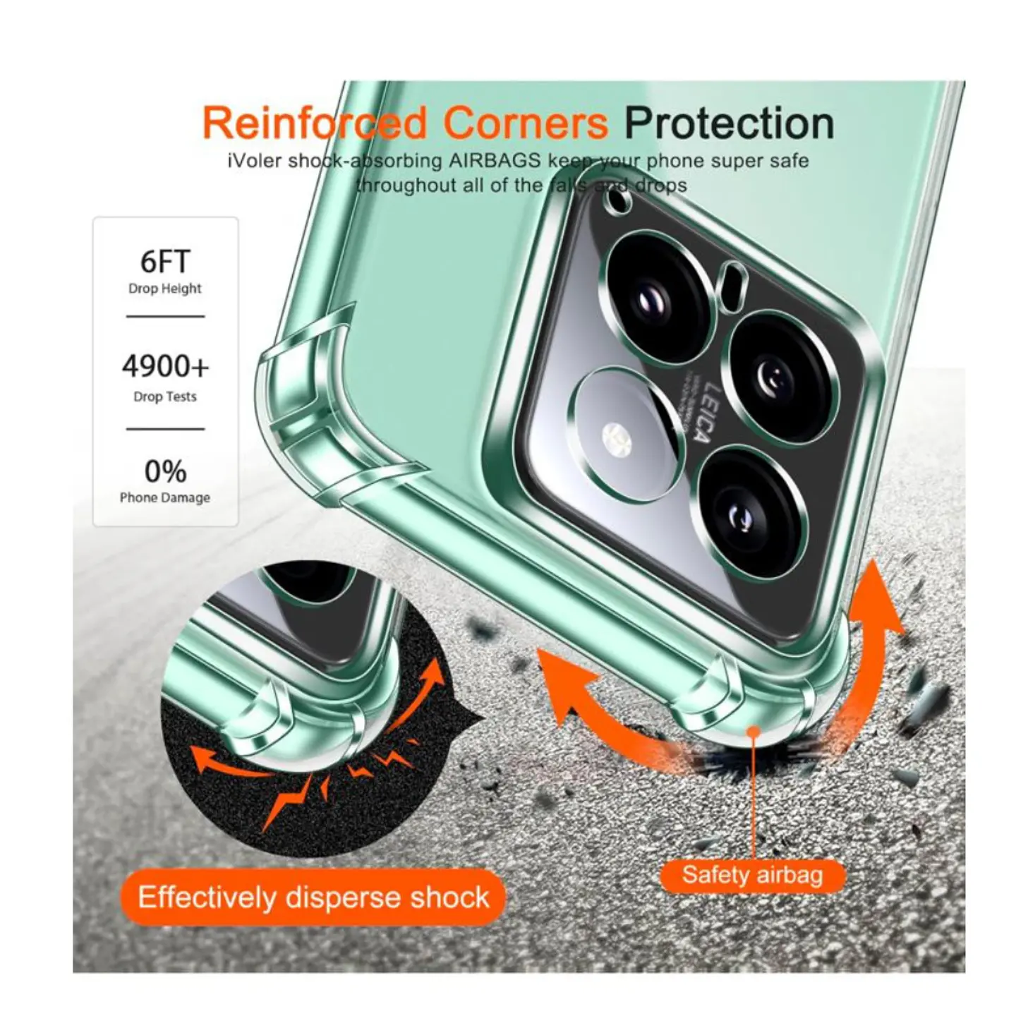 Carcasa Transparente Reforzado Para Xiaomi 14  3