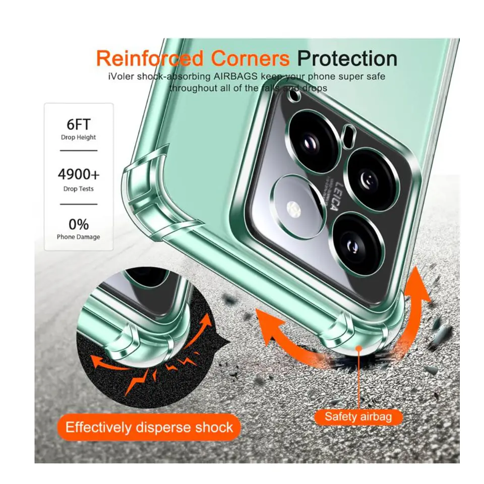Carcasa Transparente Reforzado Para Xiaomi 14  3